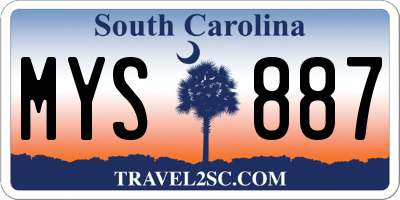 SC license plate MYS887