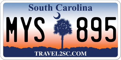 SC license plate MYS895