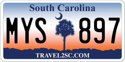 SC license plate MYS897