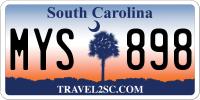 SC license plate MYS898