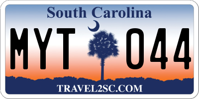 SC license plate MYT044