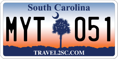 SC license plate MYT051