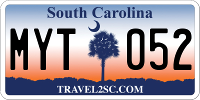 SC license plate MYT052