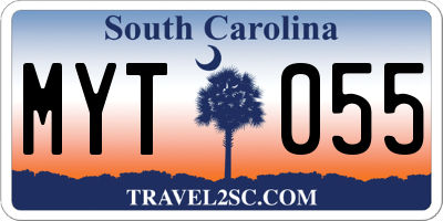 SC license plate MYT055