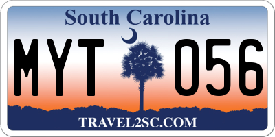 SC license plate MYT056