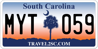 SC license plate MYT059