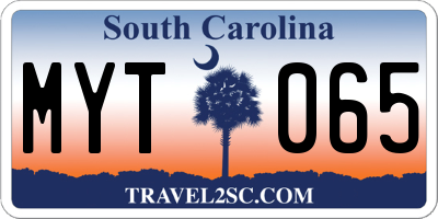 SC license plate MYT065