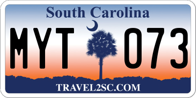 SC license plate MYT073