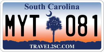 SC license plate MYT081