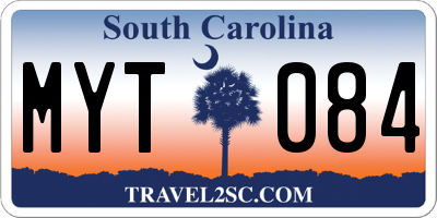 SC license plate MYT084
