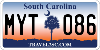 SC license plate MYT086