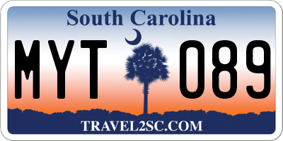 SC license plate MYT089