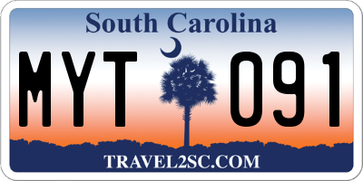 SC license plate MYT091