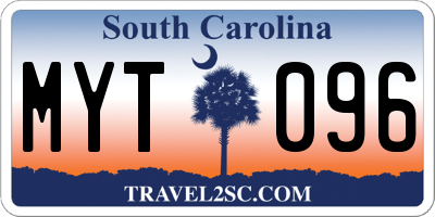 SC license plate MYT096