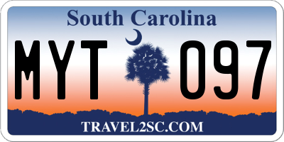 SC license plate MYT097