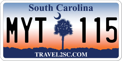 SC license plate MYT115