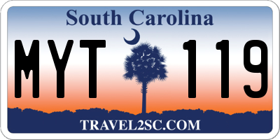 SC license plate MYT119