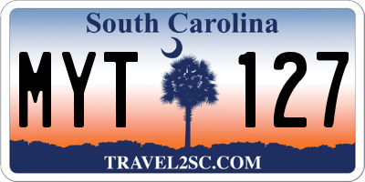 SC license plate MYT127