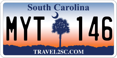 SC license plate MYT146
