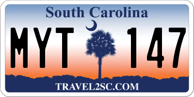 SC license plate MYT147