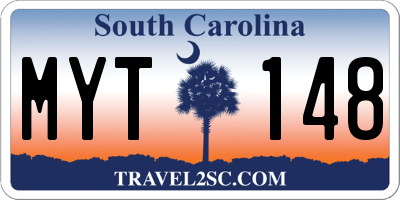 SC license plate MYT148