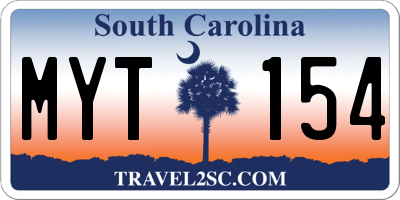 SC license plate MYT154