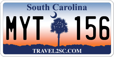 SC license plate MYT156