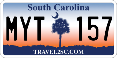 SC license plate MYT157