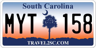 SC license plate MYT158