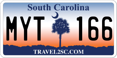 SC license plate MYT166