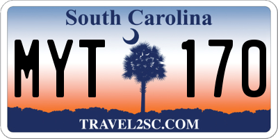 SC license plate MYT170