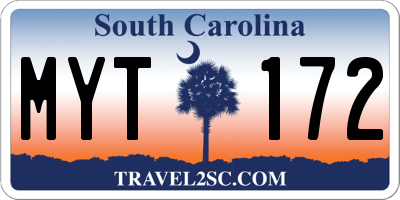 SC license plate MYT172