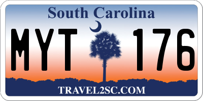SC license plate MYT176