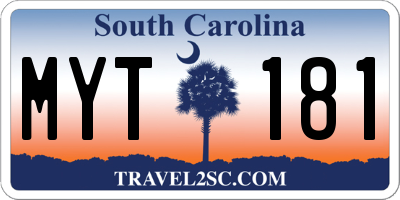 SC license plate MYT181