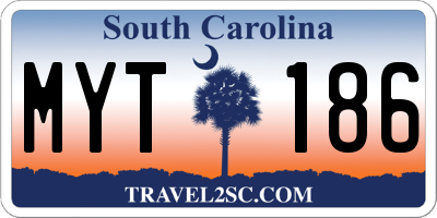 SC license plate MYT186