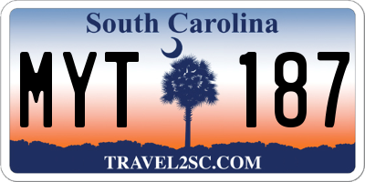 SC license plate MYT187