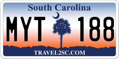 SC license plate MYT188