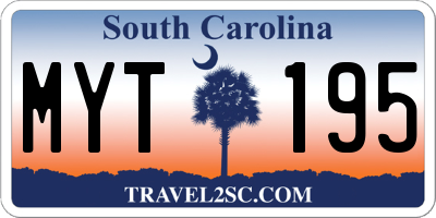 SC license plate MYT195