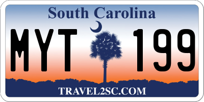 SC license plate MYT199