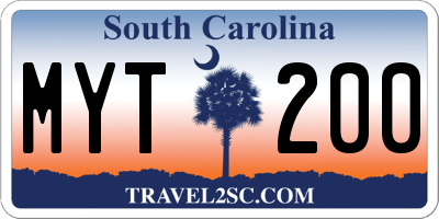 SC license plate MYT200