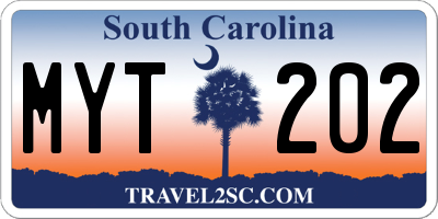 SC license plate MYT202