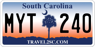 SC license plate MYT240
