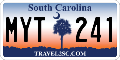 SC license plate MYT241