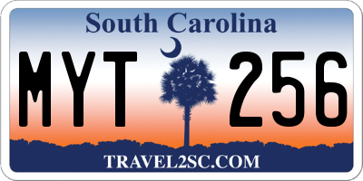SC license plate MYT256