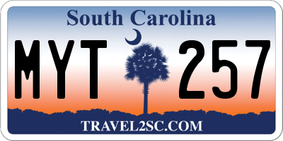 SC license plate MYT257