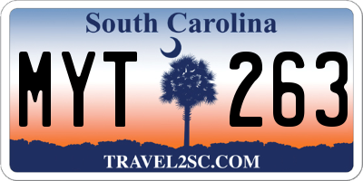 SC license plate MYT263