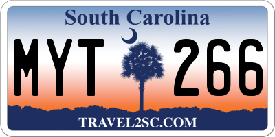 SC license plate MYT266