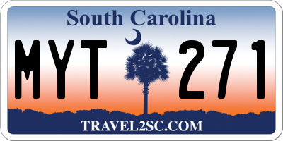 SC license plate MYT271