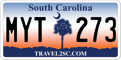 SC license plate MYT273