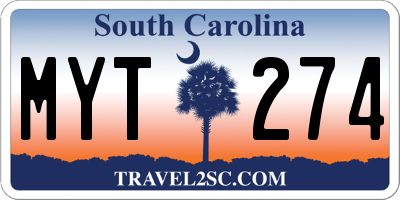 SC license plate MYT274